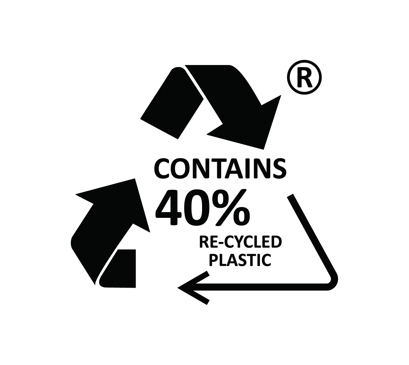 Contains 40% Recycled Plastic